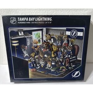 Tampa Bay Lightning 500 Pc Puzzle Purebred Fans NHL Sealed 24"x18"
